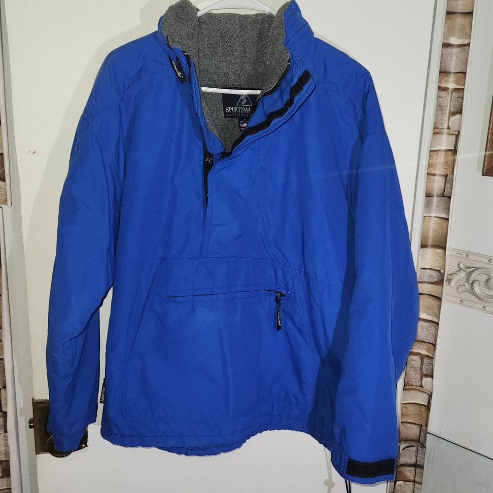 SPORTSMASTER CLUB Collection winter hooded jacket, blue in size small